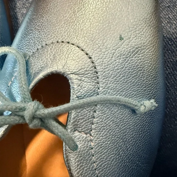 Maguire Metallic Blue Leather Ballet Flats - Picture 8 of 8